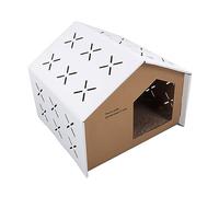 Maison de Griffoir pour Chat, Grand Espace Maison de Chat en Carton Griffe Respirante Meulage Style Moderne Intérieur (007-2)