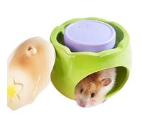 Maison de hamster en céramique - Espace de vie frais pour petits animaux - Design creux - Refroidisseur pour petits animaux tels que hamsters, hérissons