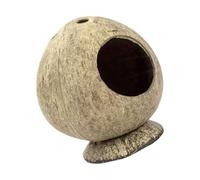 Maison de hamster en noix de naturelle, ventilée avec base robuste et conception résistante à la mastication, lit chaud d ' hiver pour jambons nains, petites maisons chaudes pour animaux de noix de