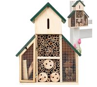 Maison de jardin en bois à suspendre, habitat de nidification pour coccinelles, chrysopes, abeilles, boîte décorative pour jardin, maison multi-habitats