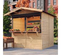Maison de jardin en bois, étal de marché en bois, bar jardin 232x253x263cm 4m2