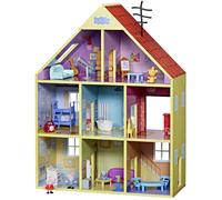 Maison de jeu en bois Peppa Pig Deluxe, 8 pi ces, 2 figurines amusantes et 29 accessoires, fabriqu e en bois issu de sources responsables, pour l