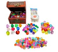 Maison De Jeu Pour Enfants, Ensemble De Jouets De Piscine D'été, En Diamant, Pierres Précieuses Acryliques, Jouets Pour Garçons Et Filles Avec Boîtes À Trésors