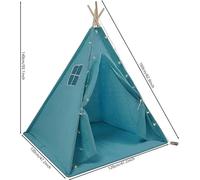 Maison de jeu pour enfants, intérieur et extérieur, éclairage amusant, BLEU CIEL