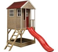 Maison de Jeux en Bois pour Enfants | Enfant Jardin Salle de Spectacle avec bac à Sable et Toboggan