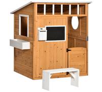 Maison De Jeux Enfant - Jeu Plein Air Maisonnette Enfant - Dim. 122l X 108l X 135h Cm - Bois Sapin Pré-Huilé