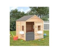 Maison De Jeux Et Porte Verrouillable/Fleurs Bois Massif Sapin Vidaxl Vidaxl