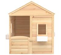 Maison De Jeux Et Porte Verrouillable/Fleurs Bois Massif Sapin Vidaxl Vidaxl