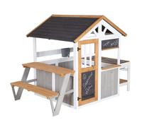 Maison de Jeux Extérieure Multifonction en Bois Massif - ROBA - Cuisine BBQ Table et Banc - Dès 18 Mois