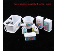 Maison De Jeux Pour Enfants, Boîte À Jouets Swag, Seaux, Détergents, Kit De Lavage Ménager Pour Poupée Barbie/Kelly, 1 Ensemble