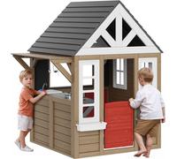 Maison de jeux pour enfants - Maison de jeux en bois 1403x1260x1660mm - Jouets d'extérieur robustes - Parfaits pour le jardin