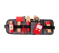 Maison de Jeux pour , Simulation d'outils d'extinction d'incendie : Jeu de Jouets en Bois, Sac Banane, Outils pour bébés, équipement d'extinction d'incendie, kit de Sauvetage