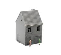 Maison de la vieille ville allemande de l'Est avec atelier - Bâtiment ferroviaire miniature imprimé en 3D à l'échelle HO. époque 2 et plus.