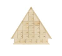 Maison De L'avent Bois 42,5x48x8 Cm