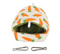 Maison de lit d'oiseaux | Lin de Coton Doux et Doublure en Peluche pour perroquets/perruches/Hamsters | CHIDAWAY COY Cozy avec 2 Boucles suspendues | Point de Repos Entre (REXVTNSsaMr8es-12)