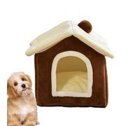 Maison de lit pour Chat, Maisons pour Chats pour Chats d'intérieur - Grotte de lit pour Chaton Semi-fermée - Lits Couverts pour Chats 40x3 5cm/15.75x13.78 Pouces, Maison d'hiver Douce pour Animaux de
