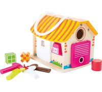 Maison de motricité en bois avec formes & clés