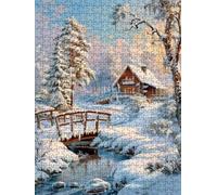 Maison De Neige Puzzle 3000 Pieces, Puzzle Adulte 3000, Impossible Classique Jigsaw, Familial Puzzles Jeu de, Jigsaws en Bois, pour Jeu Éducatif Défi, Décoration Murale Cadeau FNKL5-1073