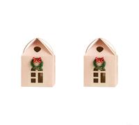 Maison de Noël 3D au pays des merveilles - Boîte cadeau (rose)