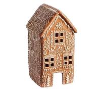 Maison de Noël en Pain d'Épices avec Éclairage LED, Décorations de Noël en Pain d'Épices Figurines de Collection Figurines de Village Pré-éclairées LED Décoration d'Hiver pour Maison Bureau Cuisine