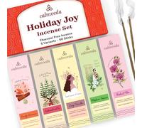 Maison de Noel Encens Baton - Pack variété - (90 Grammes) Parfums saisonniers apaisants tels Que gâteau à la Vanille, cèdre baumier, encens à la Rose et à la Cannelle |Coffret Cadeau bâtons d'encens