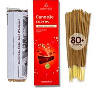 Maison De Noel Encens Cannelle-Candy (80 Batonnets) Baton Encens Naturel Sans Charbon,Fabriqués À Partir Fleurs RecycléesVanille Épicée Et Crémeuse Et Encens Savoureux