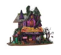 Maison de nuit d'Halloween 3D en bois pour adultes à construire - Kit de construction miniature de maison d'horreur à monter soi-même, cadeau pour les amateurs de bricolage, les amateurs d'art