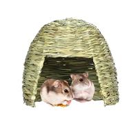 Maison de Paille pour Animaux de Compagnie - Ruban Pliant de Lit, Ameublement 'Habitat Naturel | Accueil Playhouse Petites Annonce Confort Intérieur, Mâcher Jouet Dormir
