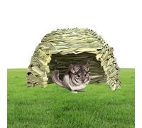 Maison de paille pour le lapin - Grass House for Rabbits - Grass Nest Cache ce qui se pliait la grotte de sommeil | Lit de jeu de petits animaux, lit de jeu de lit de foin pour animaux de compagnie, d