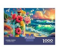 Maison de Plage Tropicale Puzzle 1000 Pièces Educa Jouet Divertissement Créatif Décoration Intérieure intéressant Jeu Éducatif Challenge Toy Adultes Et Enfants À Partir De 14 Ans 52x38cm/1000pcs