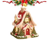 Maison de Porte-Encens - 10 cm Maison de Neige en Résine | Brûleur d’Aromathérapie avec 2 Cônes d’Encens, Pince & Brosse de Nettoyage | Accessoire de Décoration de Rustique