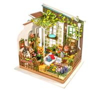 Maison de poup e miniature monter soi-m me ROBOTIME, maison de jardin avec meubles, cadeau d'anniversaire id al pour adultes