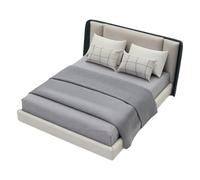 Maison de poupée 1/20 pour chambre décorative miniature lit double projet scène d'exposition avec literie décorative