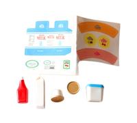 Maison De Poupée 5x1:12, Mini Sauce Tomate, Yaourt Au Lait, Crème Glacée, Accessoires De Simulation