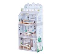 Teamson Kids Olivia's Little World Giant Doll House avec mobilier et Accessoires, Maison de poupées en Bois, Jeu de poupées pour Enfants de 3 étages Set pour des poupées de 12 Pouces, 3 Ans + +
