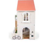 small foot Maison de poupée avec terrasse au Toit, en Bois pour Enfants à partir de 3 Ans, avec façade Ouverte, 12277, Multicolore.