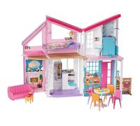 Maison de poupée - Barbie - Maison à Malibu - 2 étages - 25 accessoires - 6 pièces