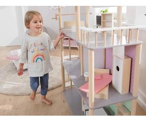 Maison De Poupée Bois XL + Incl.19 Accessoires