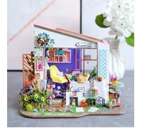 Maison de poupée de bricolage double mini maison miniature avec LED - ROBOTIME