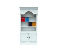 Maison de poupée en bois 1/12 modèle d'étagère avec figurine de livre colorée pour salle d'études miniatures, accessoires d'affichage, meubles de maison de poupée, salle d'étude
