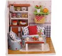 Maison de poupée en bois bricolage modèle miniature Puzzle meubles enfants jouets - Multicolore Multicolore G