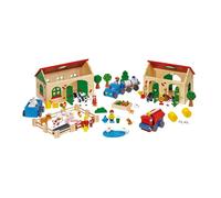 Maison de poupée en bois - GOKI - MA FERME - Rouge - Fille - 71 pièces