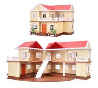 Maison de poupée familiale confortable pour maison de poupée, meubles et accessoires, maison de poupée à faire soi-même, maison de poupée pour tout-petits, garçons et filles