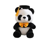 Maison de poupée, jouet en peluche, cadeau, docteur, nœud, panda, poupée, nœud, panda, peluche, cadeau de remise de diplôme, accessoire de poupée bébé (jaune, A)