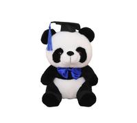 Maison de poupée, jouet en peluche, cadeau, docteur, nœud, panda, poupée, nœud, panda, peluche, cadeau de remise de diplôme, accessoire de poupée bébé (bleu, A)