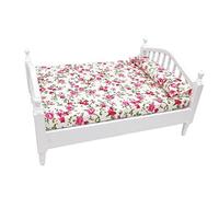 Maison de poupée lit Miniature, Meubles de Chambre à Coucher, Petit lit Double, Ornement Maison poupée, Jouets DIY pour Enfants, 1/12