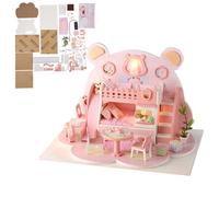 Maison de poupée,Maison de poupée en bois,Maison de poupée DIY,Maison de poupée en bois avec lumière LED,Modèle de maison miniature,Modèle de maison cadeau