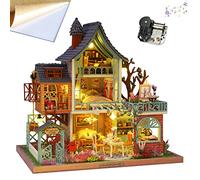 Maison de poupée miniature 3D en bois - Artisanat fait à la main - Modèle de construction de loft dans la jungle - Cadeau d'anniversaire - Duplex - Style pastoral - Villa littéraire