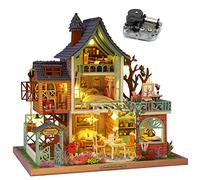 Maison de poupée miniature 3D en bois - Artisanat fait à la main - Modèle de construction de loft dans la jungle - Cadeau d'anniversaire - Duplex - Style pastoral - Villa littéraire