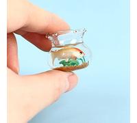 Maison de poupée miniature, bol en verre pour aquarium, maison de poupée, décoration d'intérieur en verre, modèle d'aquarium (rond)